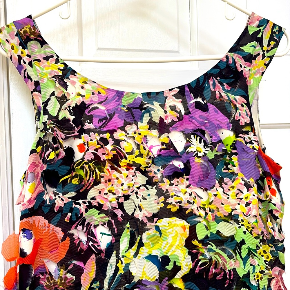 Diane Von Furstenberg vintage cocktail floral confetti Dress.